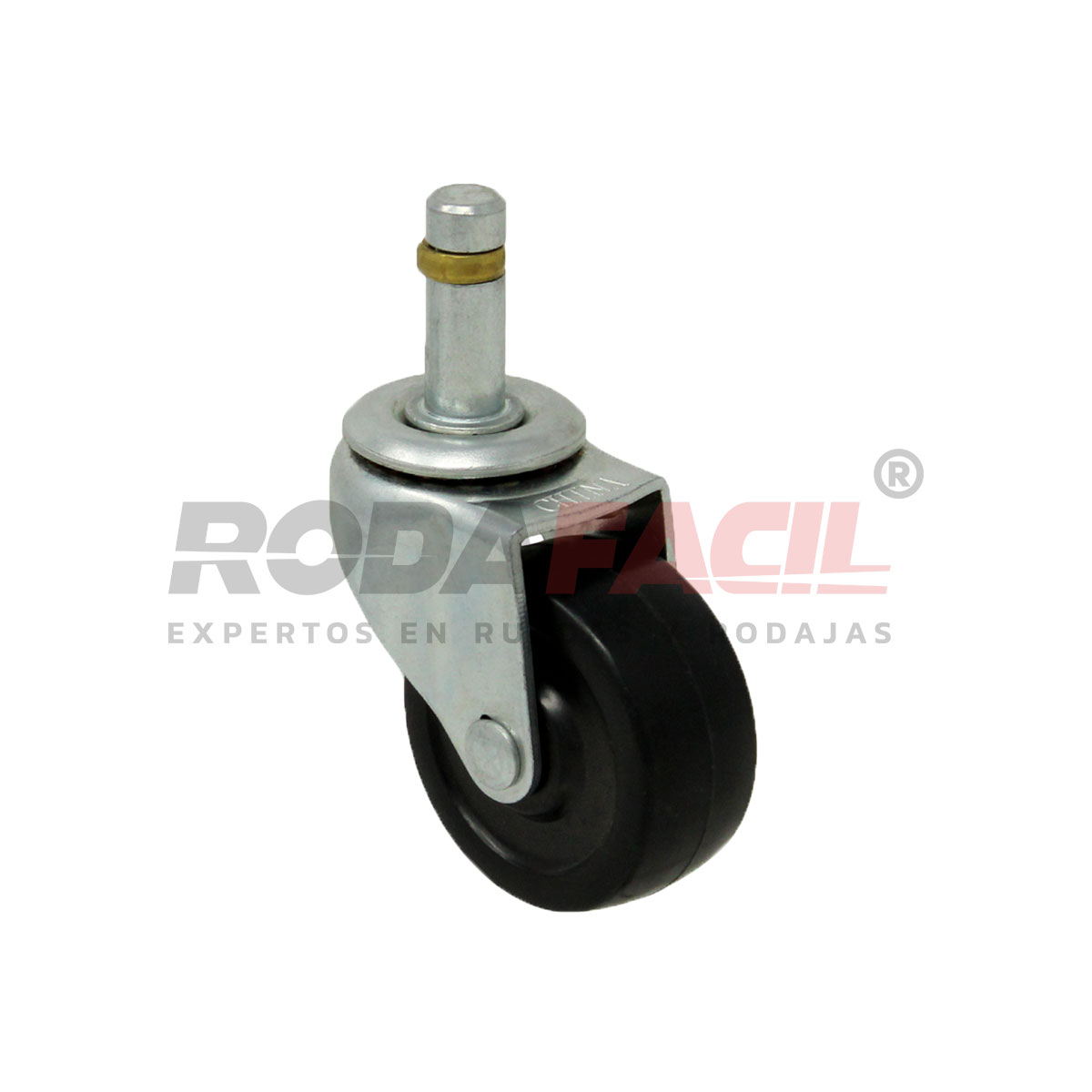 Rodaja giratoria de 2", rueda de hule duro