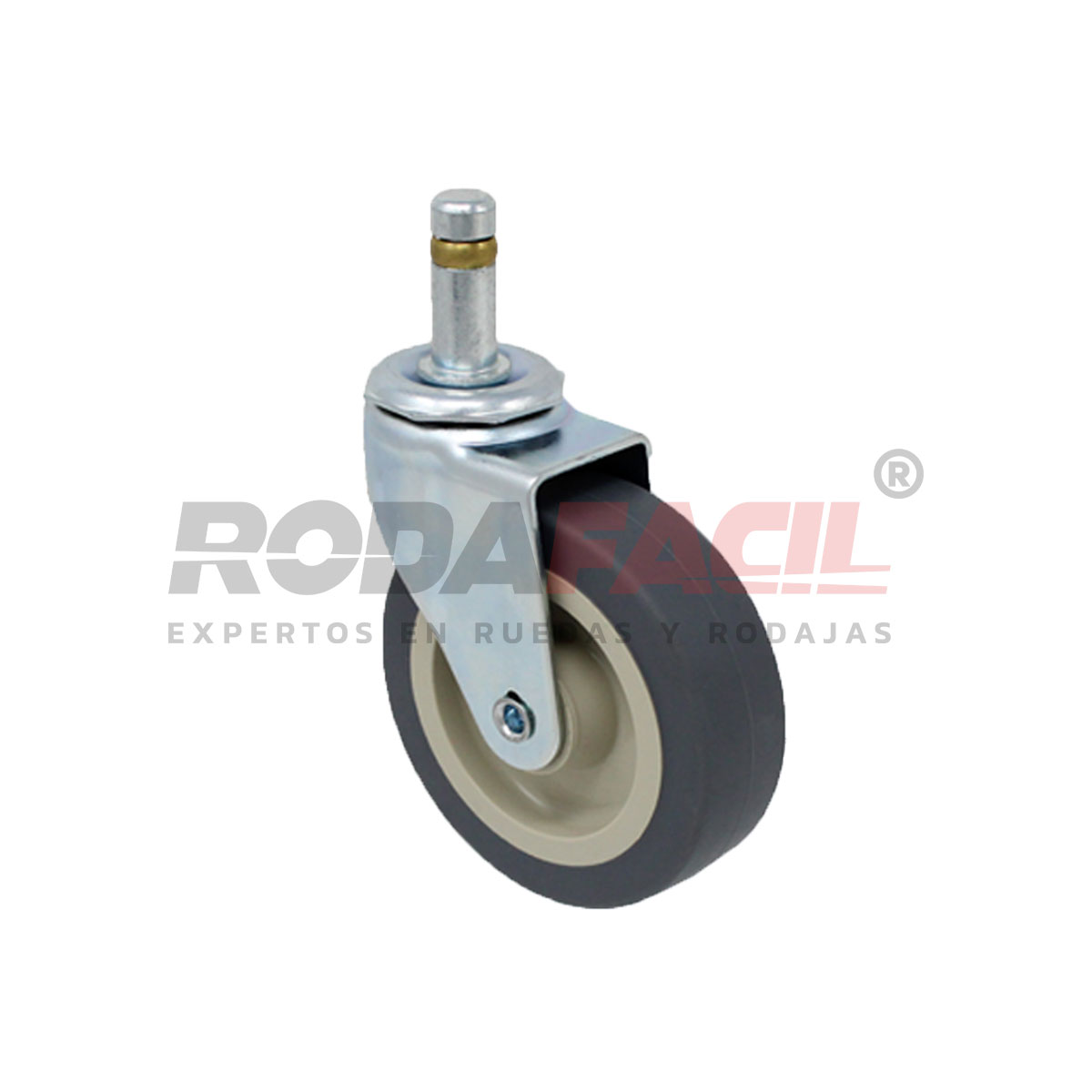 Rodaja giratoria de 3", rueda de hule termoplástico