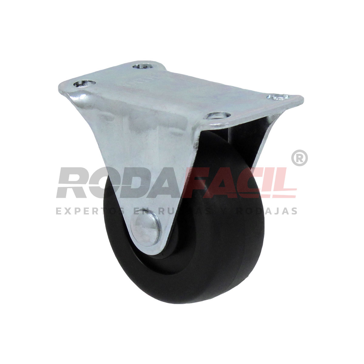 Rodaja fija de 2", rueda de plástico servicio ligero.