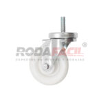 Rodaja giratoria de 4", rueda plástico, servicio medio ligero